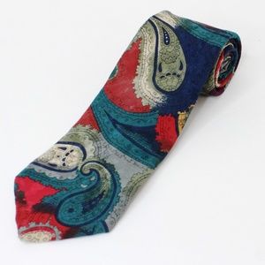 Carlo Ricci Paisley Tie Vintage 100% Silk Italy